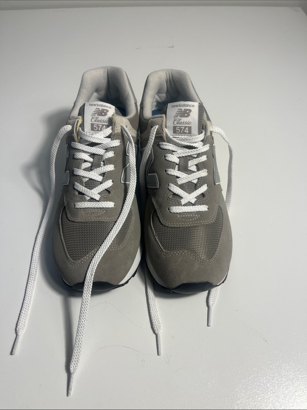 New Balance Men's Sneakers in Gray & White